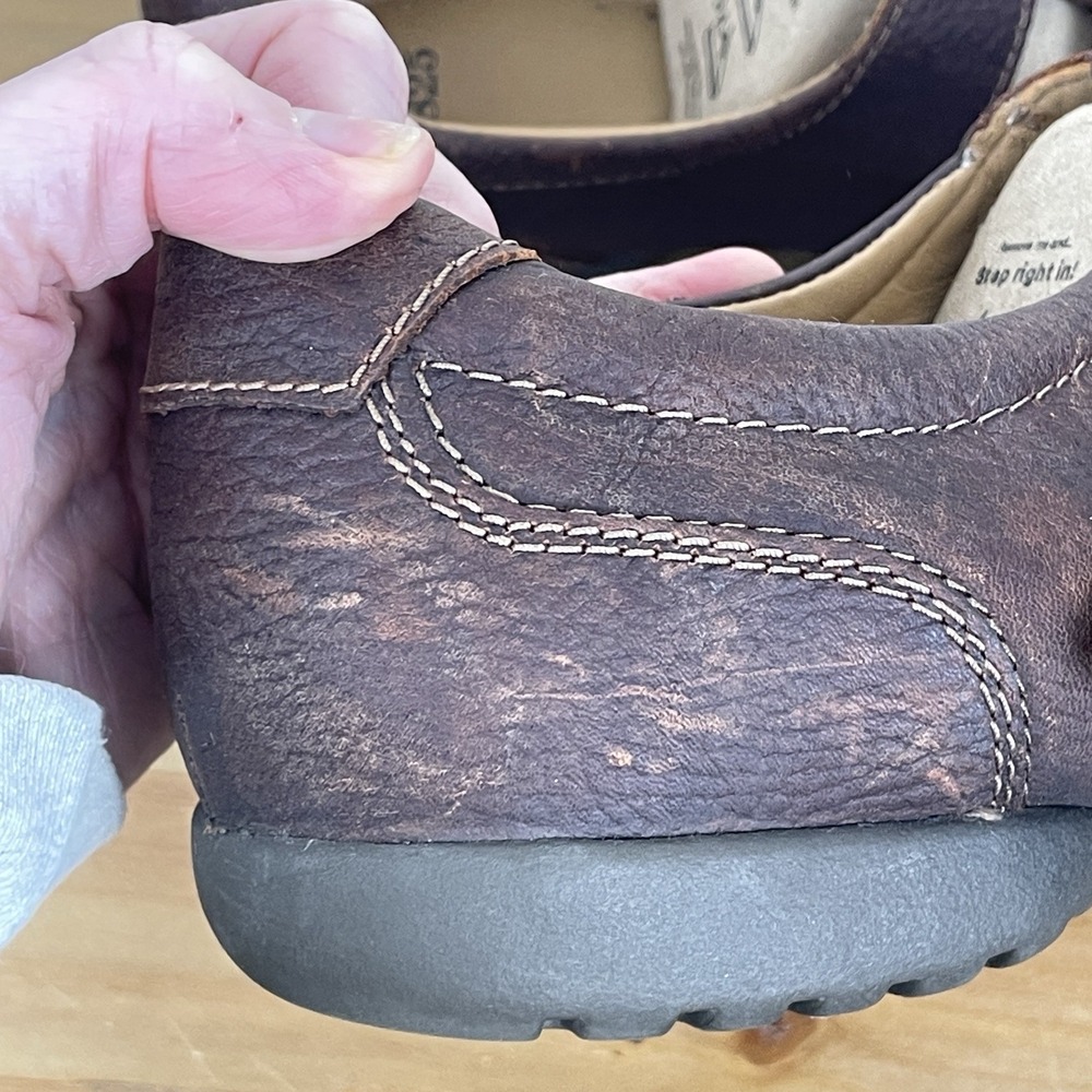 Clarks Mens Dark Brown Leather Fisherman Sandals Size 9.5W Casual Coastal Earthy - Picture 9 of 10
